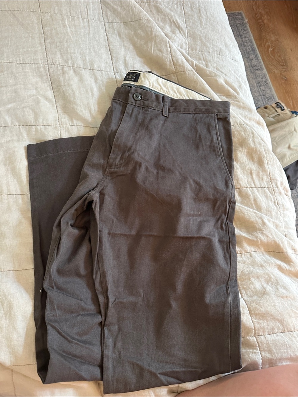 Jcrew men’s charcoal cotton chinos
